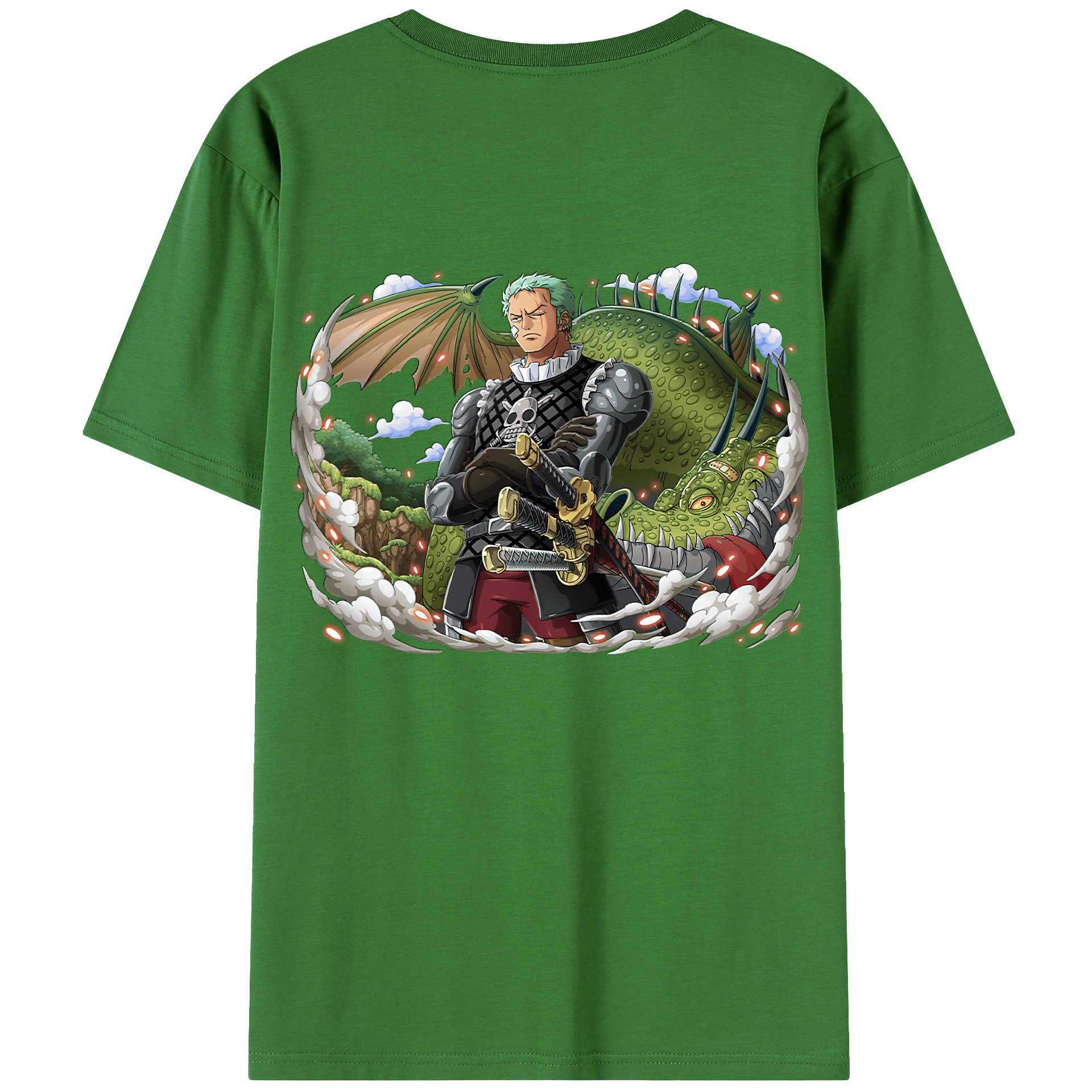 ワンピース ロロノア・ゾロ ONE PIECE Roronoa Zoro レディース半袖Tシャツ(バックプリント)